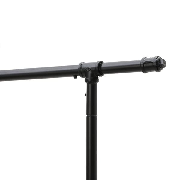 Industriellt klädställ på hjul, maxbelastning 110 kg, dubbla klädhängare, kraftig kommersiell display, svart HSR62BK