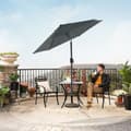 Miniatyrbillede 3 af 6: 197 cm haveparasol, UPF 50+, solafskærmning, 30° hældning i 2 retninger, håndsving til åbning og lukning, til udendørs haver, pool, balkon, terrasse,