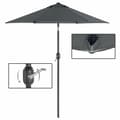 Miniatyrbillede 6 af 6: 197 cm haveparasol, UPF 50+, solafskærmning, 30° hældning i 2 retninger, håndsving til åbning og lukning, til udendørs haver, pool, balkon, terrasse,