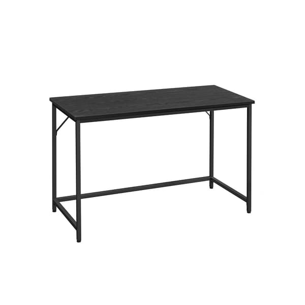 Bureau, lille computertavle, kontortavle, voor werkkamer, slaapkamer, 60 x 120 x 75 cm, industrieel design, metalramme, zwart,