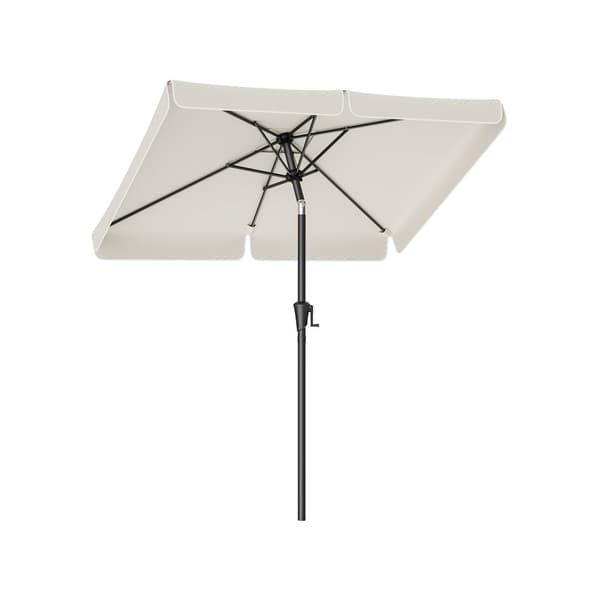 Rektangulärt balkongparasoll 200 x 150 cm beige
