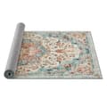 Miniatyrbillede 4 af 6: Area Rug 120 x 170 cm Living Room Rug Non-Slip Rug Traditional Vintage Style Living Room Kitchen Hallway Dining Room Machine Washable Aqua Blue
