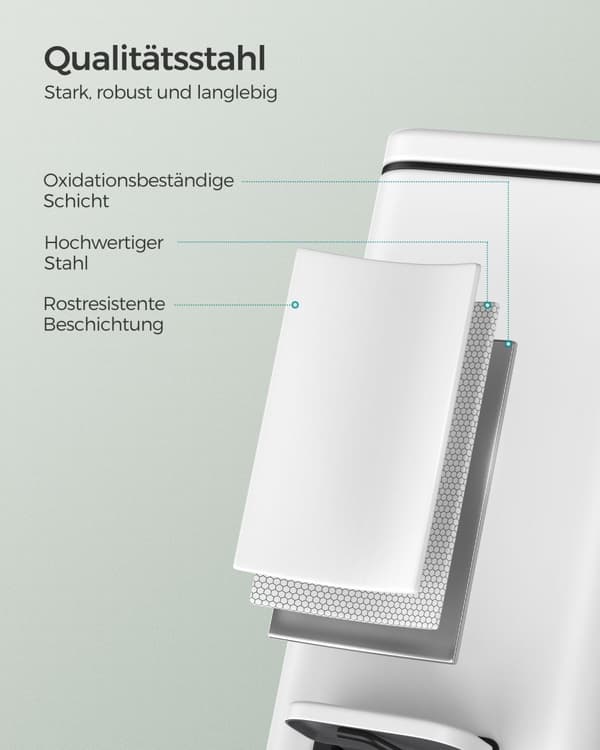 Kosmetikspand 10 liter med låg, hvid