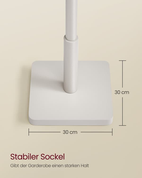 Portemanteau, Portant à Vêtements en Bois, Support sur Pieds avec 8 Crochets, 3 Hauteurs, pour Manteaux, Chapeaux, Sacs, pour Entrée, Couloir, Bois d