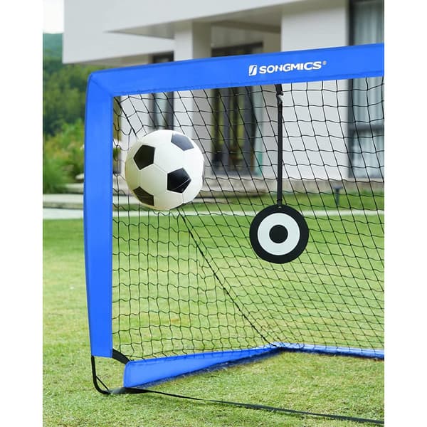 Børnefodboldmål sæt med 2 foldbare blå