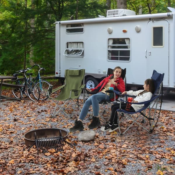 Campingstol med armstöd