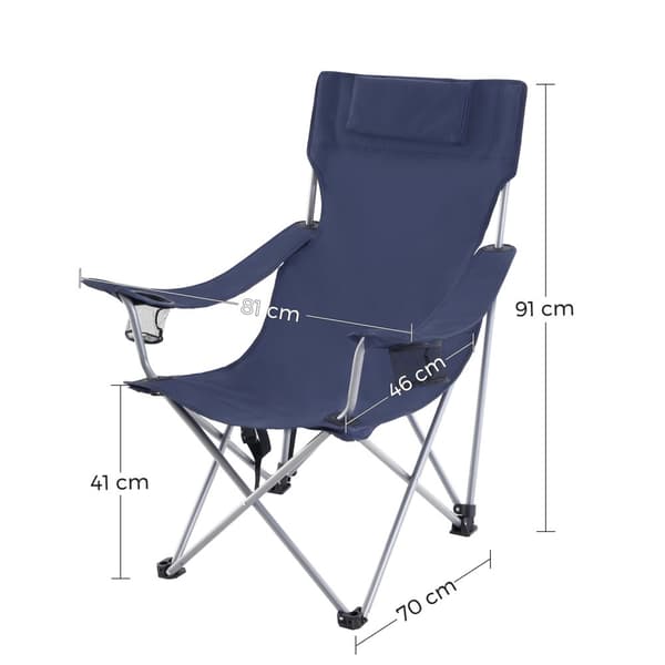 Campingstol med armstöd