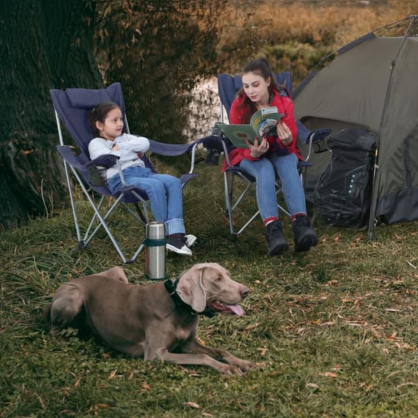 Campingstol med armstöd