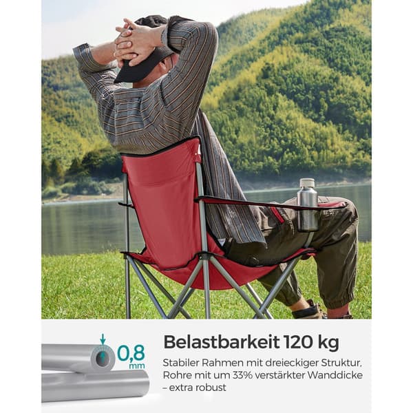 Hopfällbar campingstol set om 2
