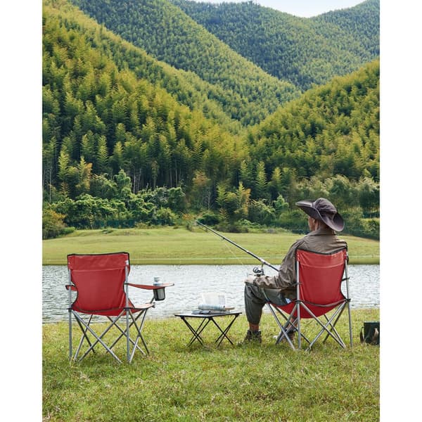 Hopfällbar campingstol set om 2