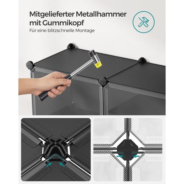 Kenkäteline 8 lokerolla musta