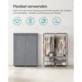 Miniatyrbillede 4 af 6: Stofgarderobe med 2 bøjlestænger og 4 sidelommer