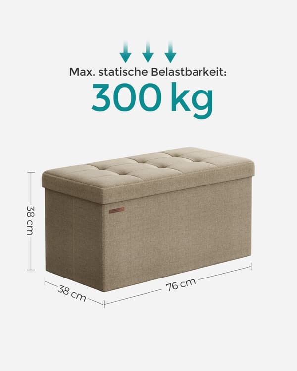 Bänk med förvaringsutrymme svart
