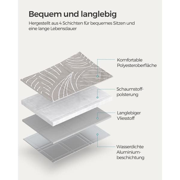 Picnictæppe 300 x 200 cm vandtæt lyseblå