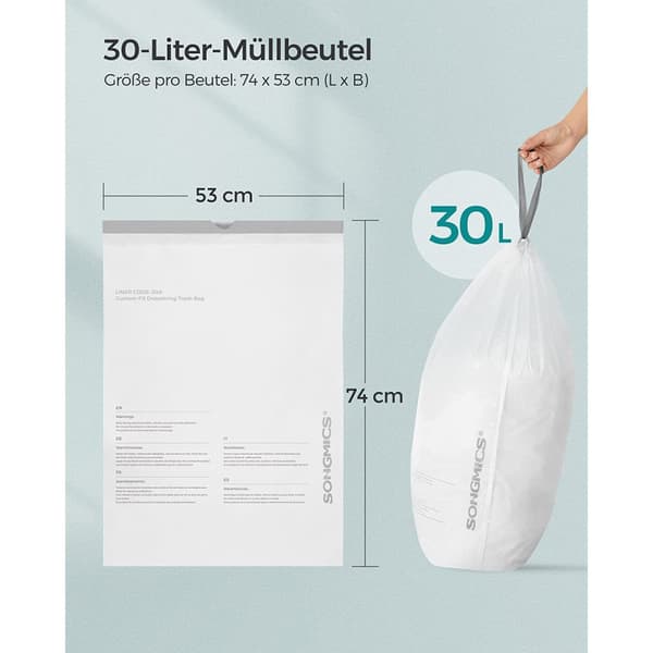 30-liters sopsäckar med dragsko, totalt 180 stycken
