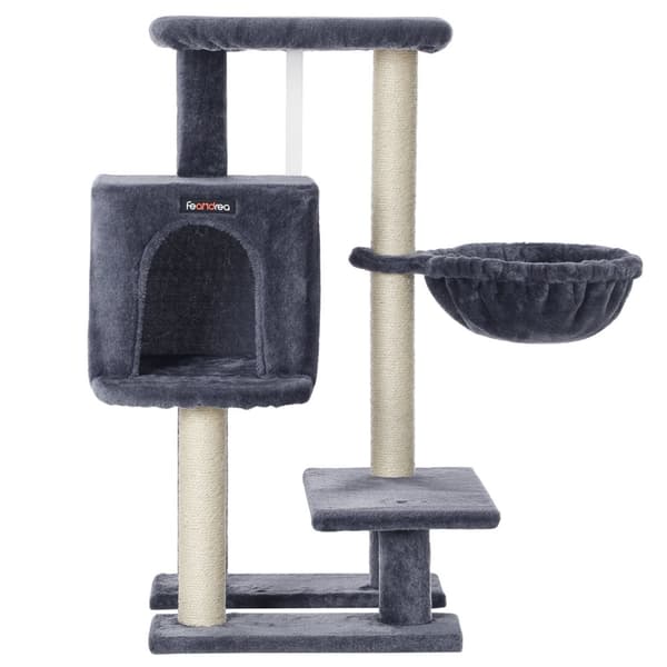 Katträd, liten kattkoja 84 cm, kattorn, rökgrå