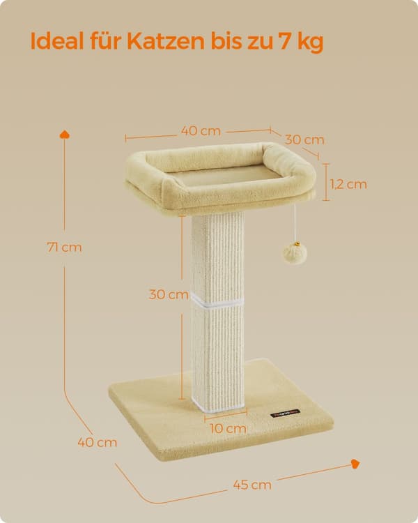 Kradsetræ med 40 x 30 cm plys-platform