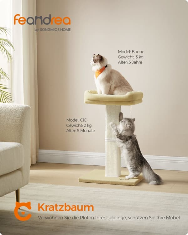 Kradsetræ med 40 x 30 cm plys-platform