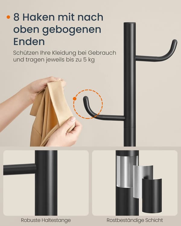 Kaktusformet knagerække 8 kroge med opadbøjede ender
