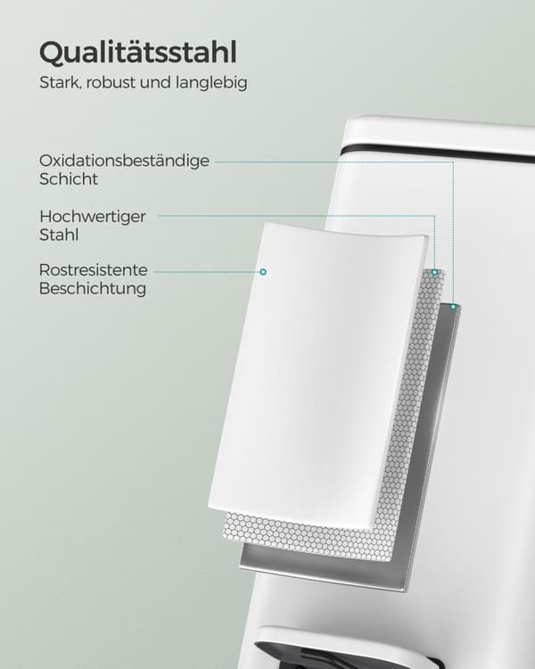 Kosmetikhink 5 liter med lock vit