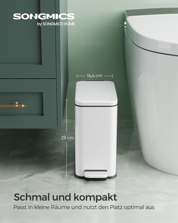 Kosmetikhink 5 liter med lock vit