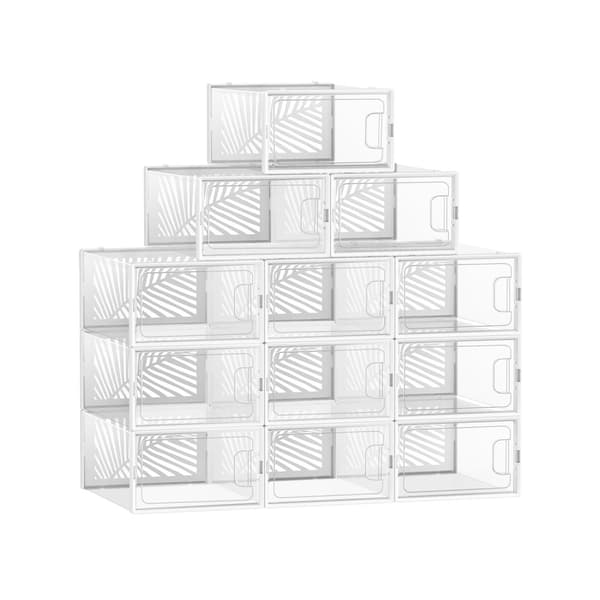 Skoförvaringsboxar, Förpackning med 12 st, vit LSP106W12