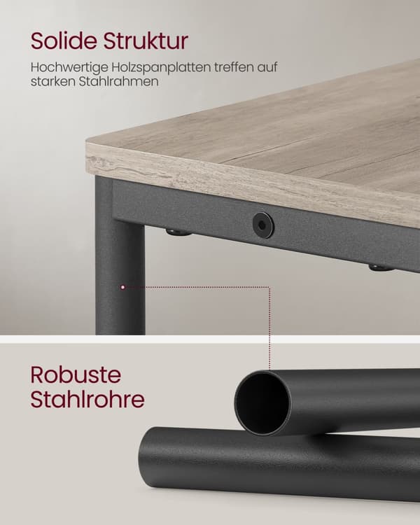 Slankt sidebord med strømstik, 3-lags sengebord, sofahjørne, til små rum, magasinholder, stue, soveværelse, kontor, Heather Greige og Ink Black LET33