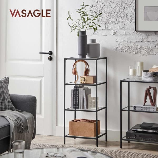 Förvaringshylla för badrum svart LGT028B61