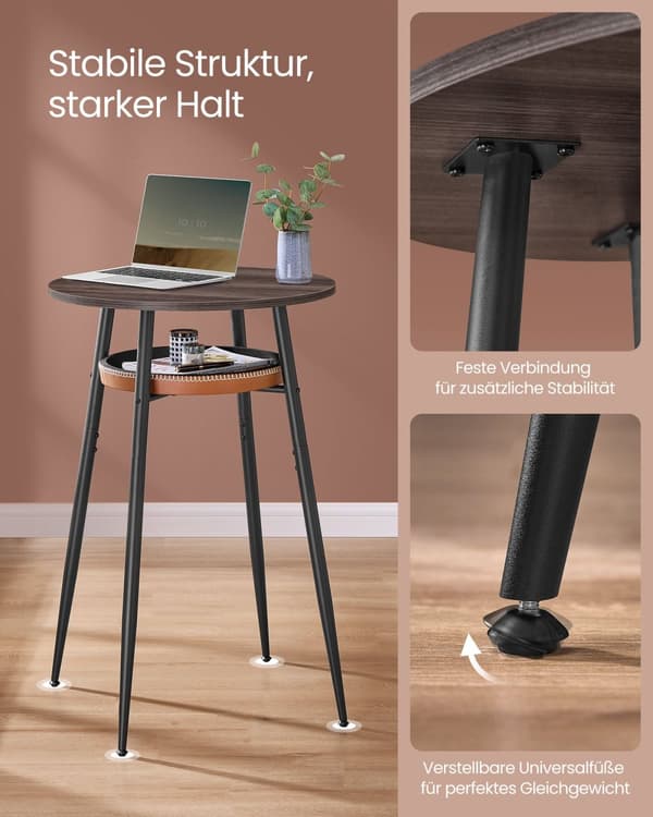EKHO collection barbord med förvaringsutrymme askbrunt-karamellbrunt