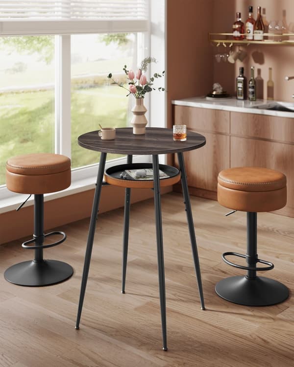 EKHO collection barbord med förvaringsutrymme askbrunt-karamellbrunt