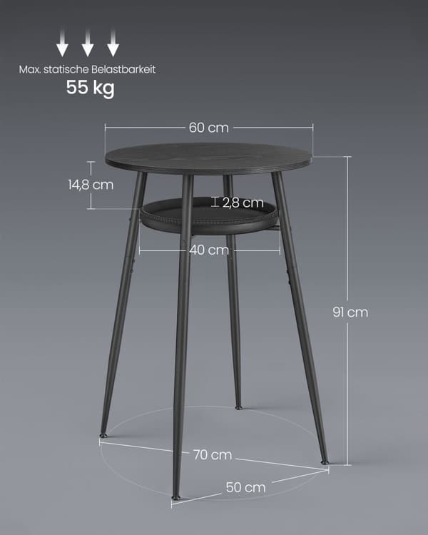 EKHO Collection Barbord med förvaringsutrymme Mid-Century-Modern stil