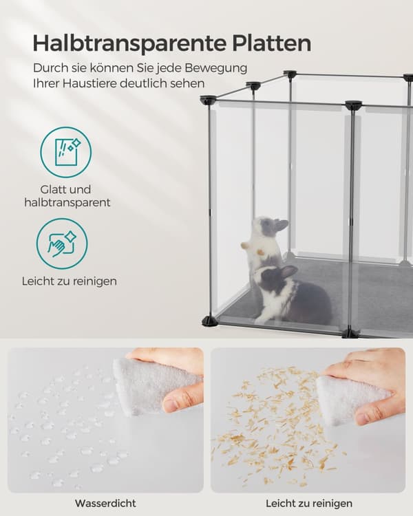 Utomhuskapsling med bottenplattor i grå plast