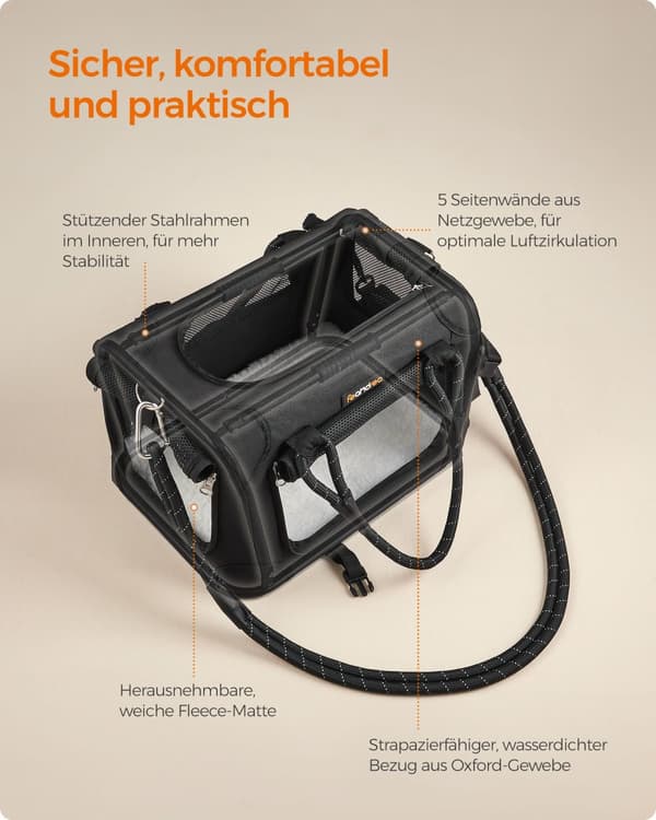Vikbar hundbur storlek S classic black