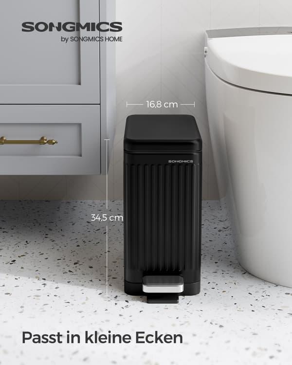 Kosmetikhink 10 liter med lock bläck svart