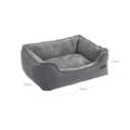Pikkukuva 6 / 6: Koiran sänky, Pellava-Look Pet Bed, koiran sohvasänky korotetuilla reunoilla, liukumaton pohja, irrotettava pestävä kansi, M, pienille koirille, 70 x