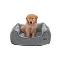 Pikkukuva 2 / 6: Koiran sänky, Pellava-Look Pet Bed, koiran sohvasänky korotetuilla reunoilla, liukumaton pohja, irrotettava pestävä kansi, M, pienille koirille, 70 x