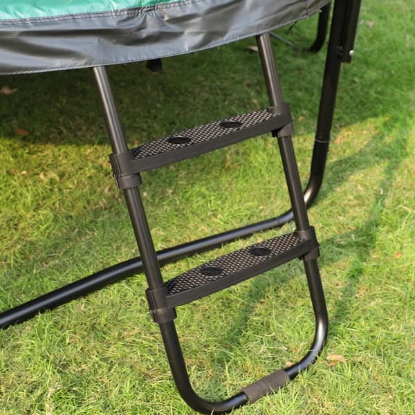Trampolinstige med brede trin, sort