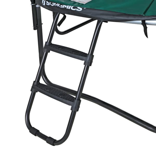 Trampolinstige med brede trin, sort