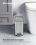 Miniatyrbillede 2 af 6: Kosmetikspand 5 liter med låg sølv