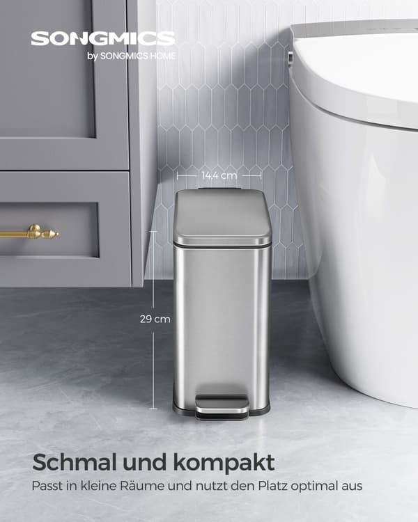 Kosmetikspand 5 liter med låg sølv