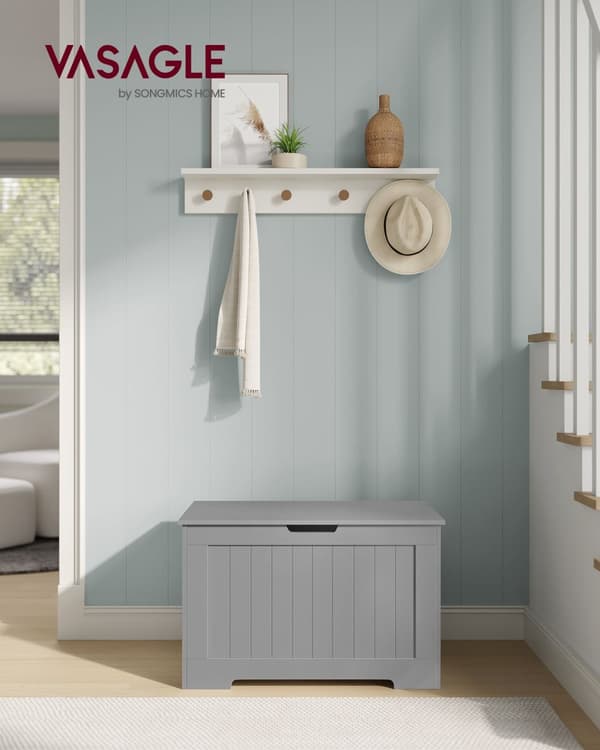 Skobänk med förvaringsutrymme 40 x 76 x 48 cm lantlig stil