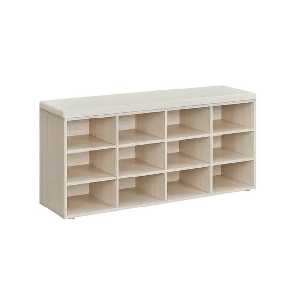 Skohylla med sittplats 30,3 x 104 x 48 cm naturbeige