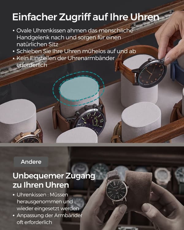 Klockbox 2 nivåer med 7 klockkuddar Presentidé kaffebrunt