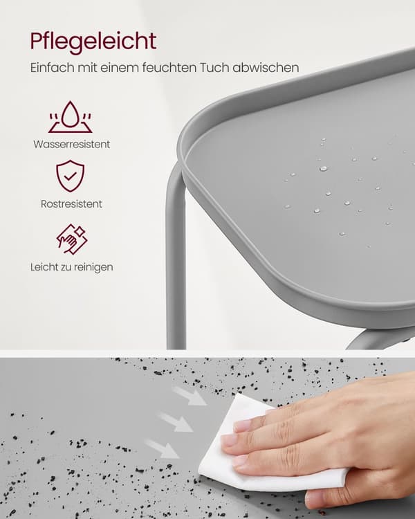 Sidebord med 2 niveauer moderne duegrå