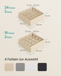 Miniatyrbillede 5 af 6: Undertøjsholder sæt med 4 med 80 rum sandbeige