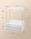 Miniatyrbillede 5 af 6: Make-up organiser 4 niveauer 20 x 32 x 39,1 cm, transparent