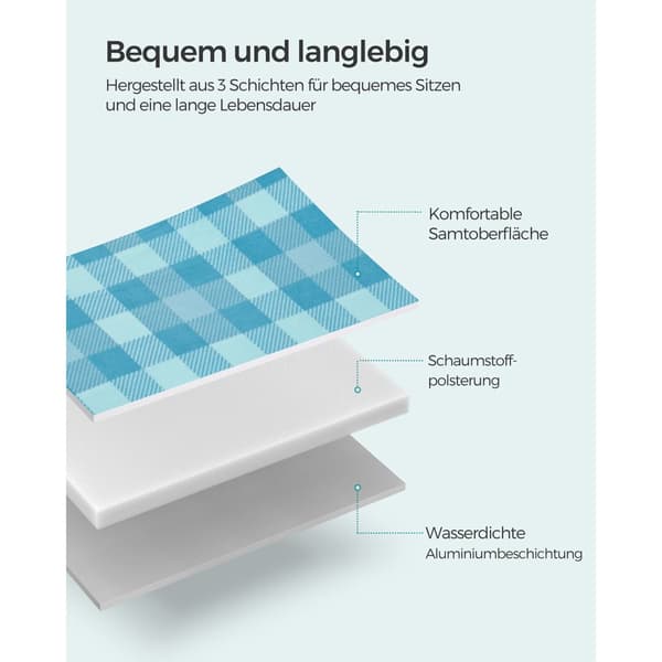 Picknickfilt 200 x 200 cm vattentät grön-blå