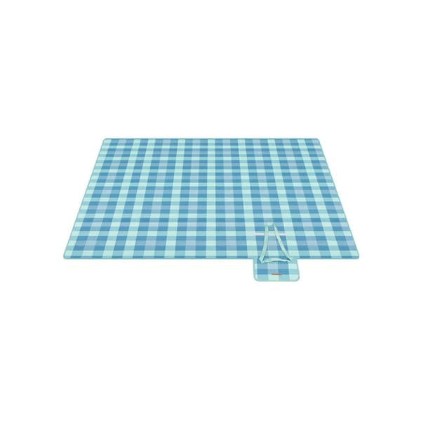 Picknickfilt 200 x 200 cm vattentät grön-blå