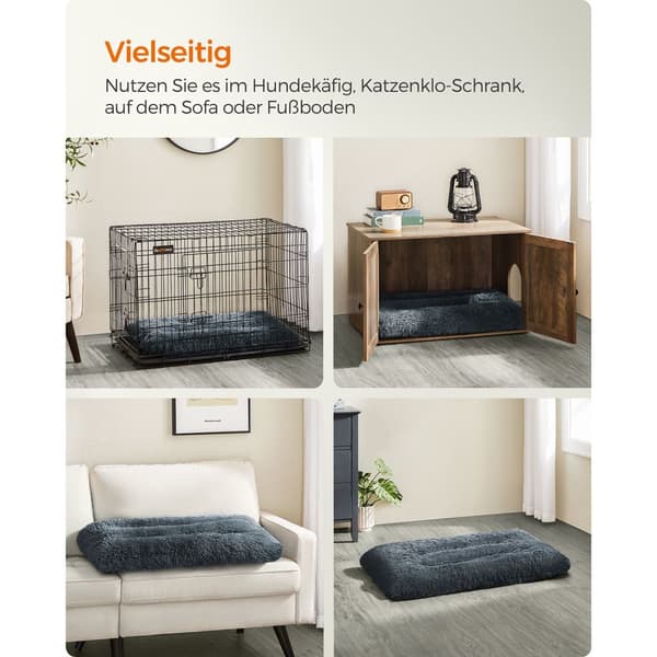 Pörröinen koiran sänky 95 x 60 cm tummanharmaa
