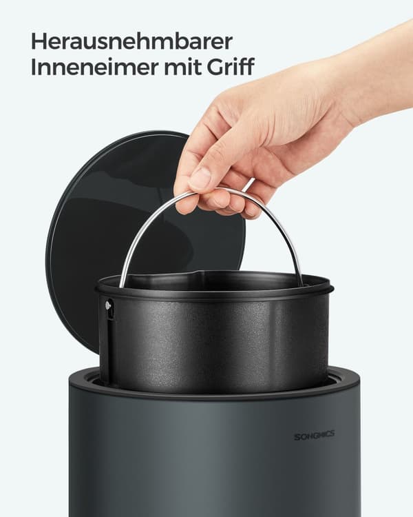 Kosmetikhink 3 liter med lock gröngrå
